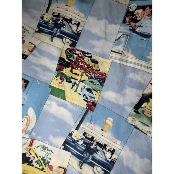 The Saturday Evening Post Men's X-Large Blue Short Sleeve Button Down. - Picture 3 of 6